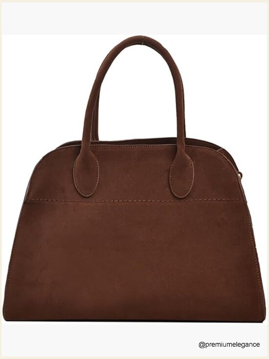 Handbags - Retro Suede Leather Tote Bag Shoulder Handbag Top Handle Crossbody Purse